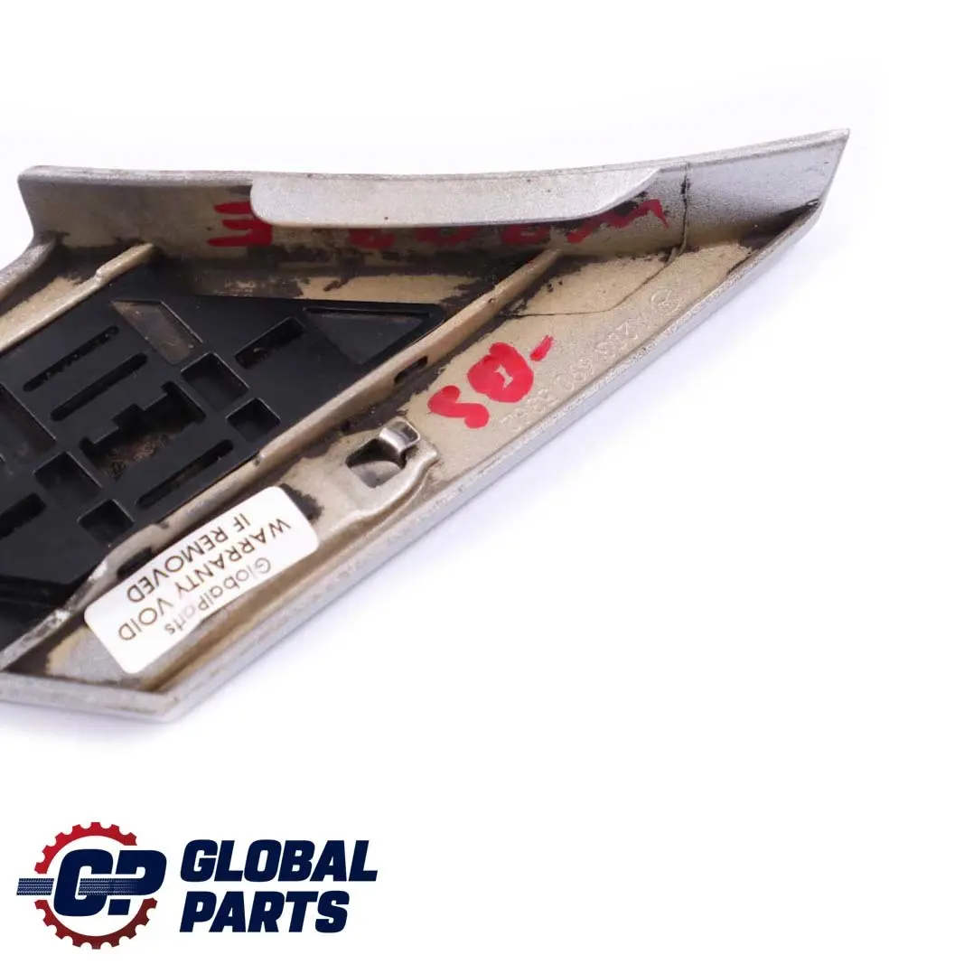 Mercedes-Benz C W203 Rear Left Fender Trim Molding Strip Panel Brilliant Silver to with Part number A2036905362 Mercedes-Benz C W203 Rear Left Fender Trim Molding Strip Panel Brilliant Silver - SKU A2036905362-BS - Part number A2036905362