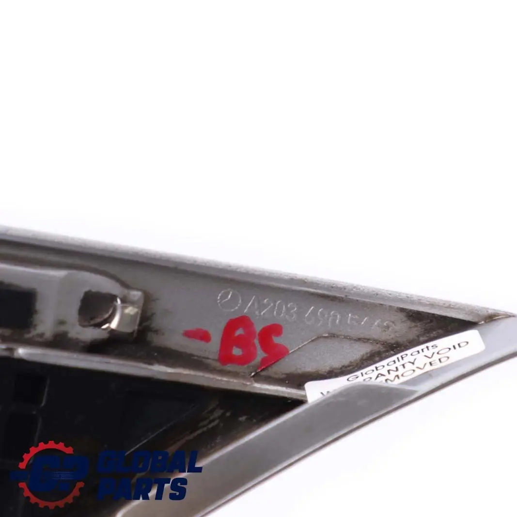 Mercedes-Benz C W203 Rear Right Fender Trim Molding Strip Brilliant Silver 744 to with Part number A2036905462 Mercedes-Benz C W203 Rear Right Fender Trim Molding Strip Brilliant Silver 744 - SKU A2036905462-BS - Part number A2036905462