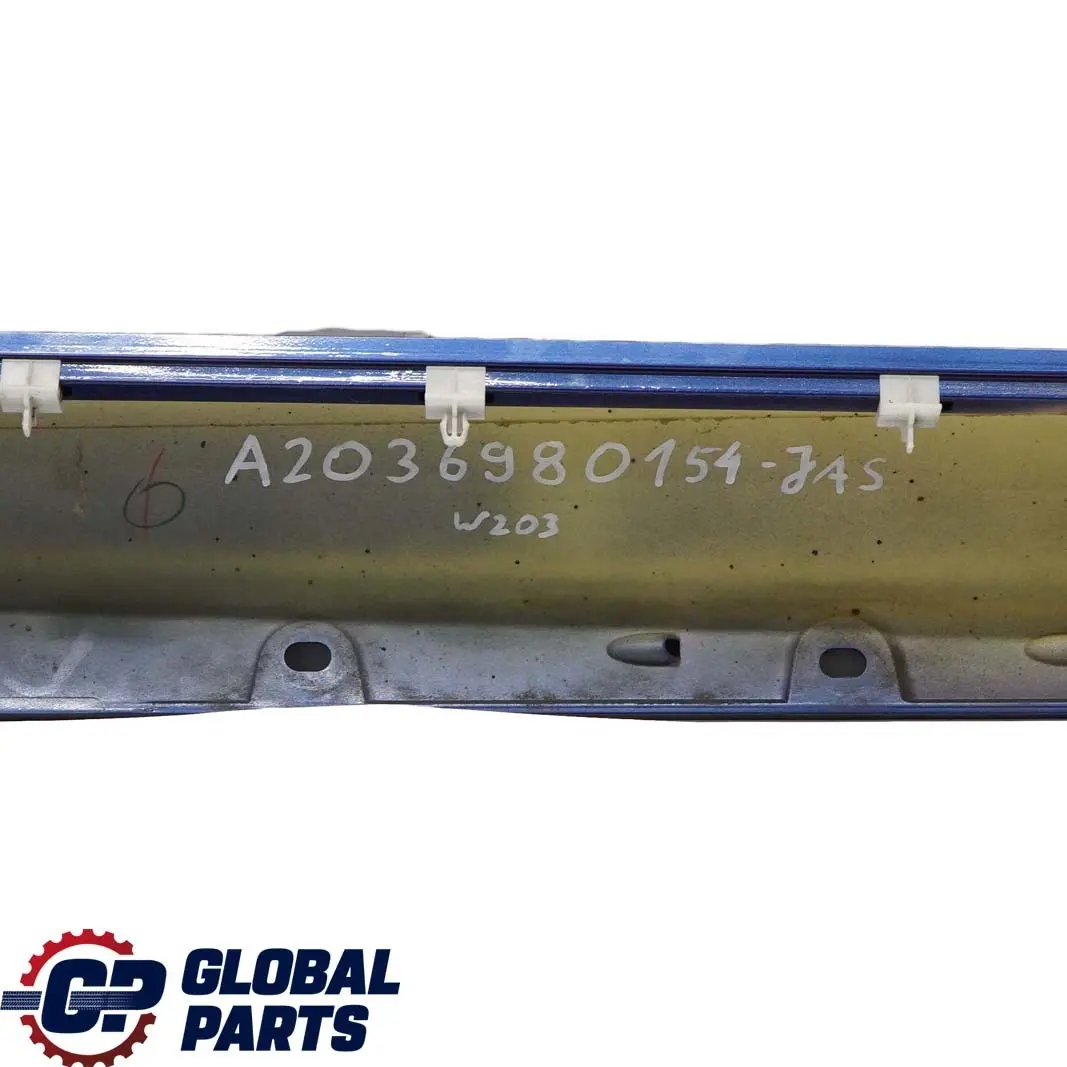 Mercedes-Benz W203 Door Sill Side Cover Skirt Left N/S Jaspisblau Blue - 345 to with Part number A2036980154 Mercedes-Benz W203 Door Sill Side Cover Skirt Left N/S Jaspisblau Blue - 345 - SKU A2036980154-JAS - Part number A2036980154