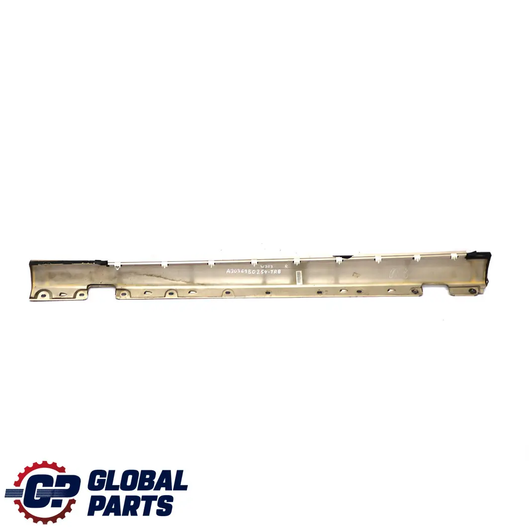 Mercedes-Benz C W203 Door Sill Side Cover Skirt Right O/S Travertine Beige 693 to with Part number A2036980254 Mercedes-Benz C W203 Door Sill Side Cover Skirt Right O/S Travertine Beige 693 - SKU A2036980254-TRB - Part number A2036980254
