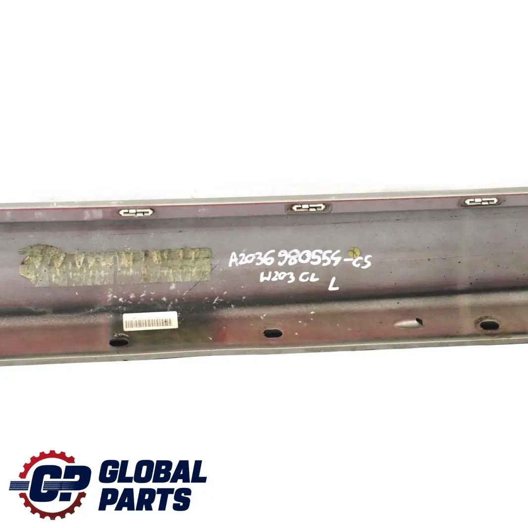 Mercedes C CLC W203 SportCoupe Sill Side Cover Skirt Left N/S Cubanite Silver - SKU A2036980554-CS - Part number A2036980554