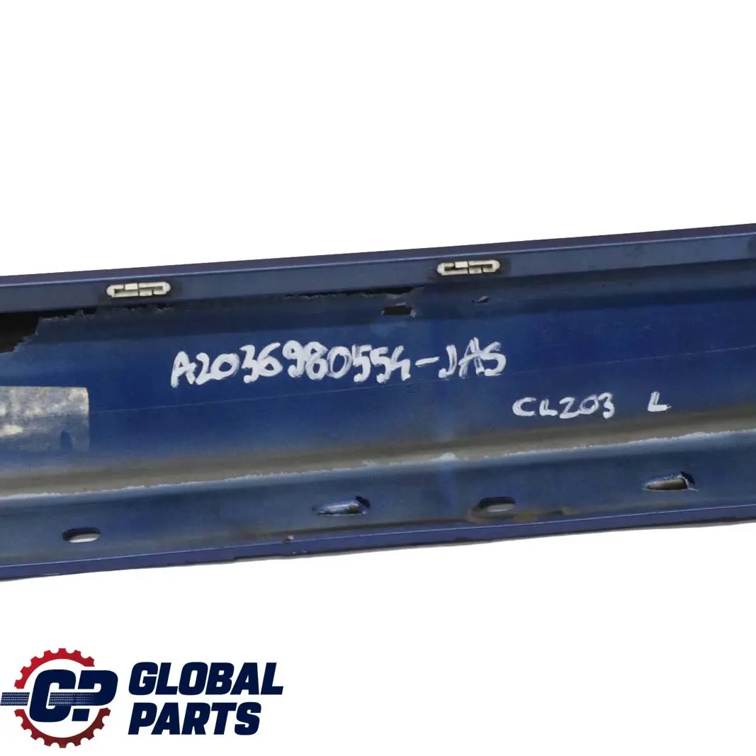 Mercedes-Benz CLC CL203 Sill Side Cover Skirt Left Jaspisblau Blue - 345 para con número de pieza A2036980554 Mercedes-Benz CLC CL203 Sill Side Cover Skirt Left Jaspisblau Blue - 345 - SKU A2036980554-JAS - Número de pieza A2036980554