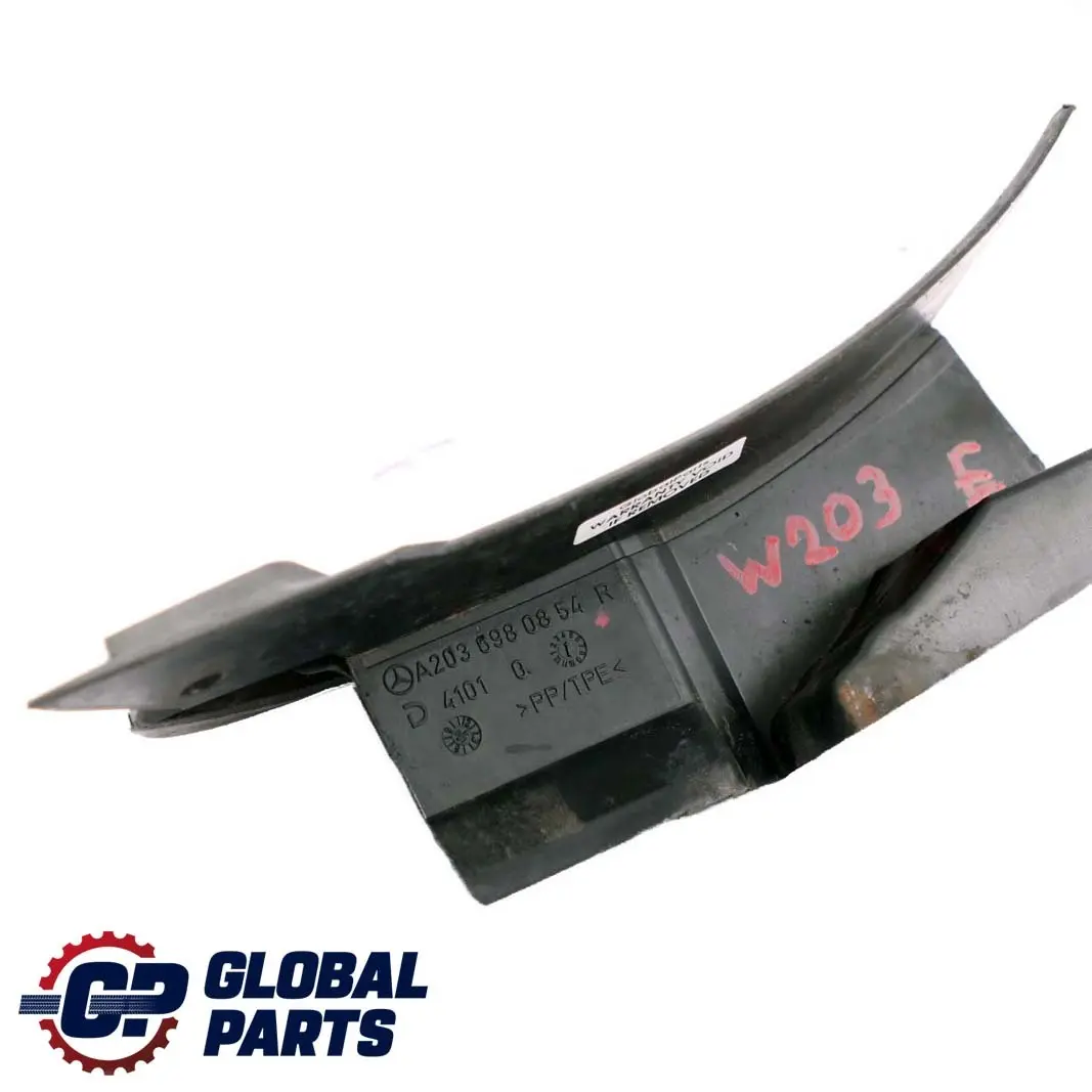 Eje Trasero Protector contra Salpicaduras Cubierta Derecha para Mercedes W203 con número de pieza A2036980854 Mercedes W203 Eje Trasero Protector contra Salpicaduras Cubierta Derecha - SKU A2036980854 - Número de pieza A2036980854