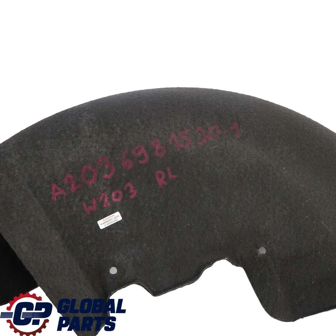  Mercedes-Benz C-Class W203 1 Rear Left N/S Wheel Arch Trim Cover Panel - SKU A2036981530-1 - Part number A2036981530