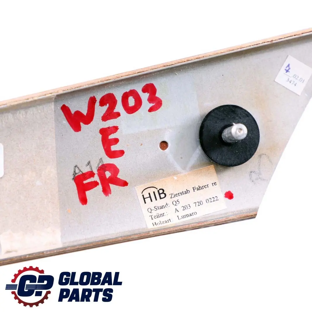  Mercedes-Benz C-Klasse W203 Blende Tür Holz Vorne Rechts - SKU A2037200222 - Teilenummer A2037200222