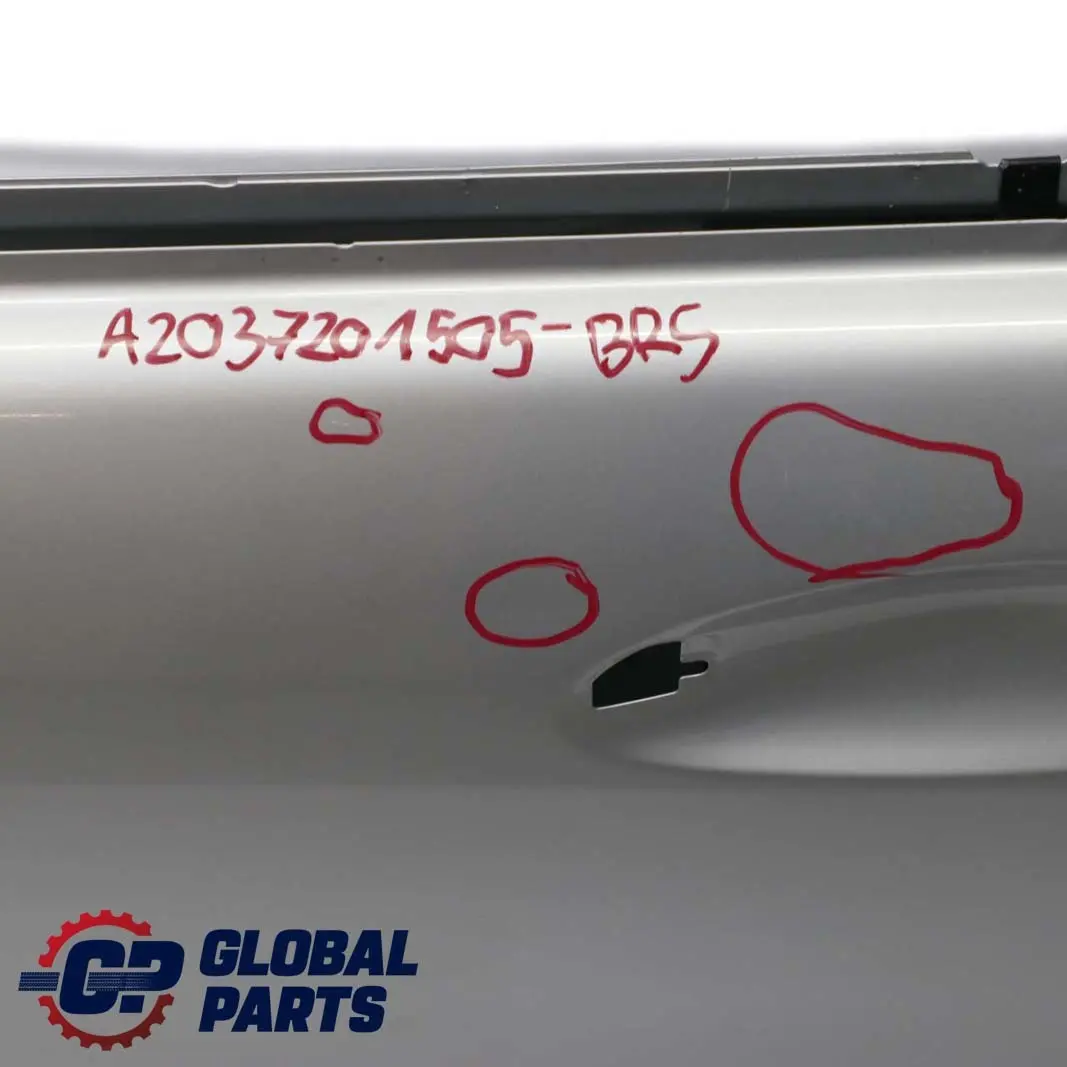 Benz C-Class CL203 W203 Door Front Left N/S Brilliant Silver - 744 to Mercedes with Part number A2037201505 Mercedes Benz C-Class CL203 W203 Door Front Left N/S Brilliant Silver - 744 - SKU A2037201505-BRS - Part number A2037201505