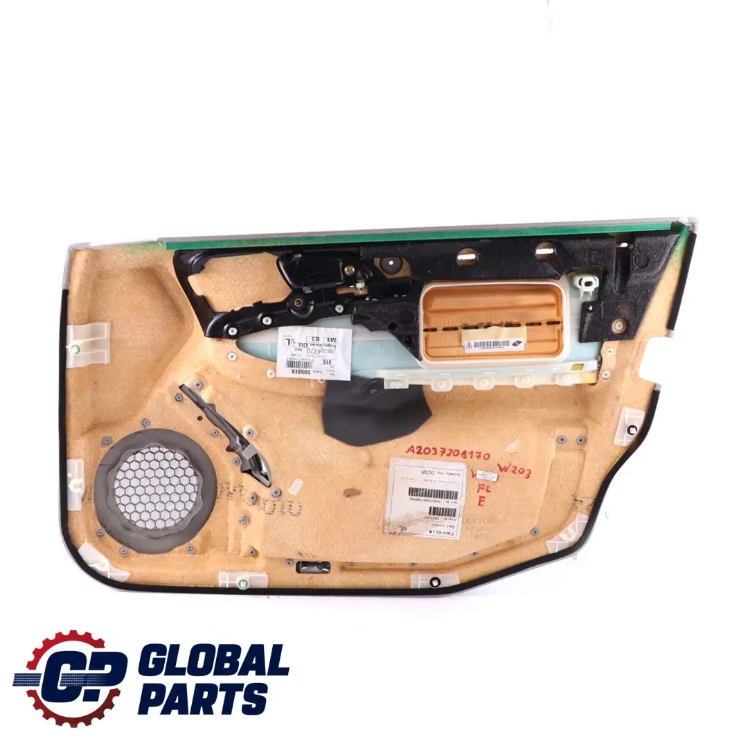 Mercedes-Benz C-Class W203 Front Left N/S Door Card Trim Panel Cloth Beige to with Part number A2037208170 Mercedes-Benz C-Class W203 Front Left N/S Door Card Trim Panel Cloth Beige - SKU A2037208170 - Part number A2037208170