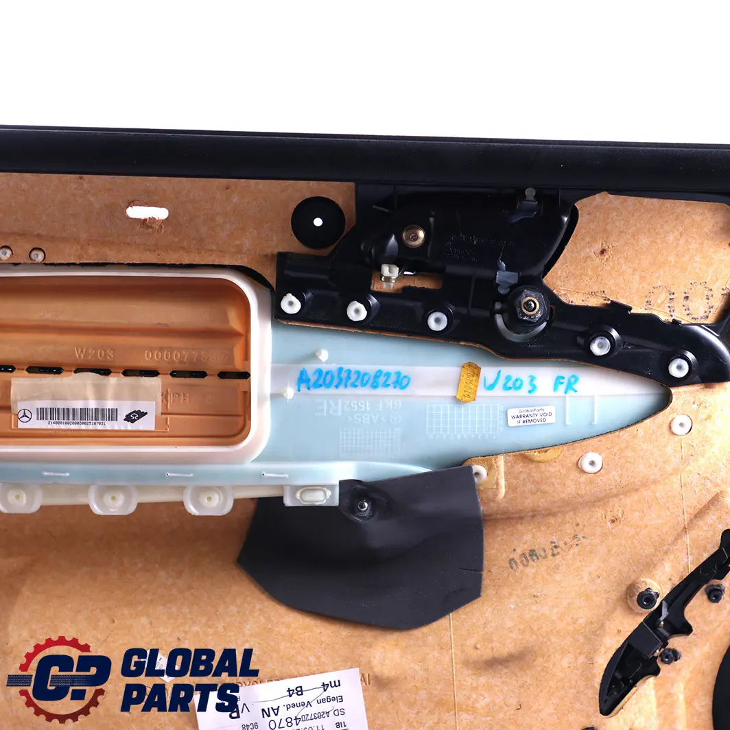 Mercedes-Benz C-Class W203 Front Right O/S Door Card Trim Panel Cloth Black to with Part number A2037208270 Mercedes-Benz C-Class W203 Front Right O/S Door Card Trim Panel Cloth Black - SKU A2037208270-1 - Part number A2037208270