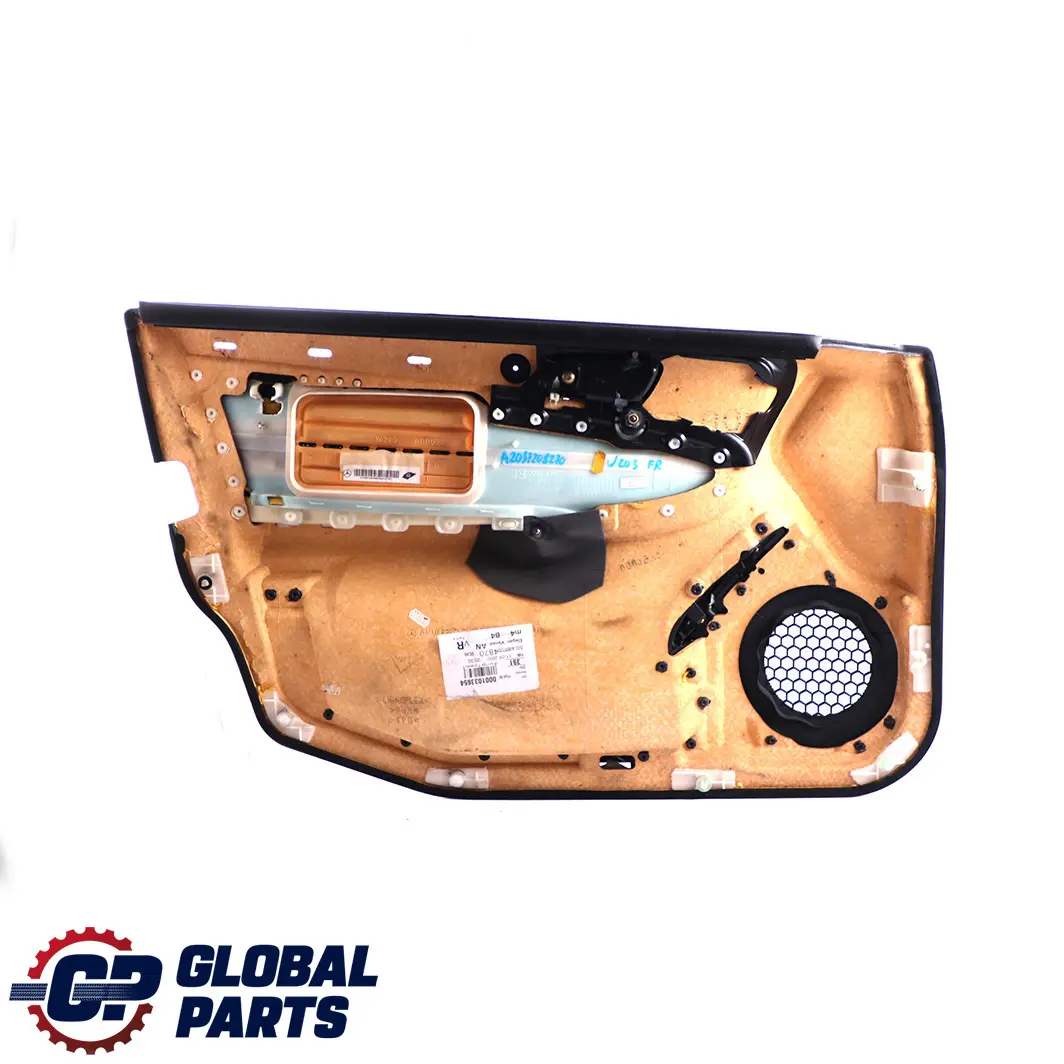  Mercedes-Benz C-Class W203 Front Right O/S Door Card Trim Panel Cloth Black - SKU A2037208270-1 - Part number A2037208270