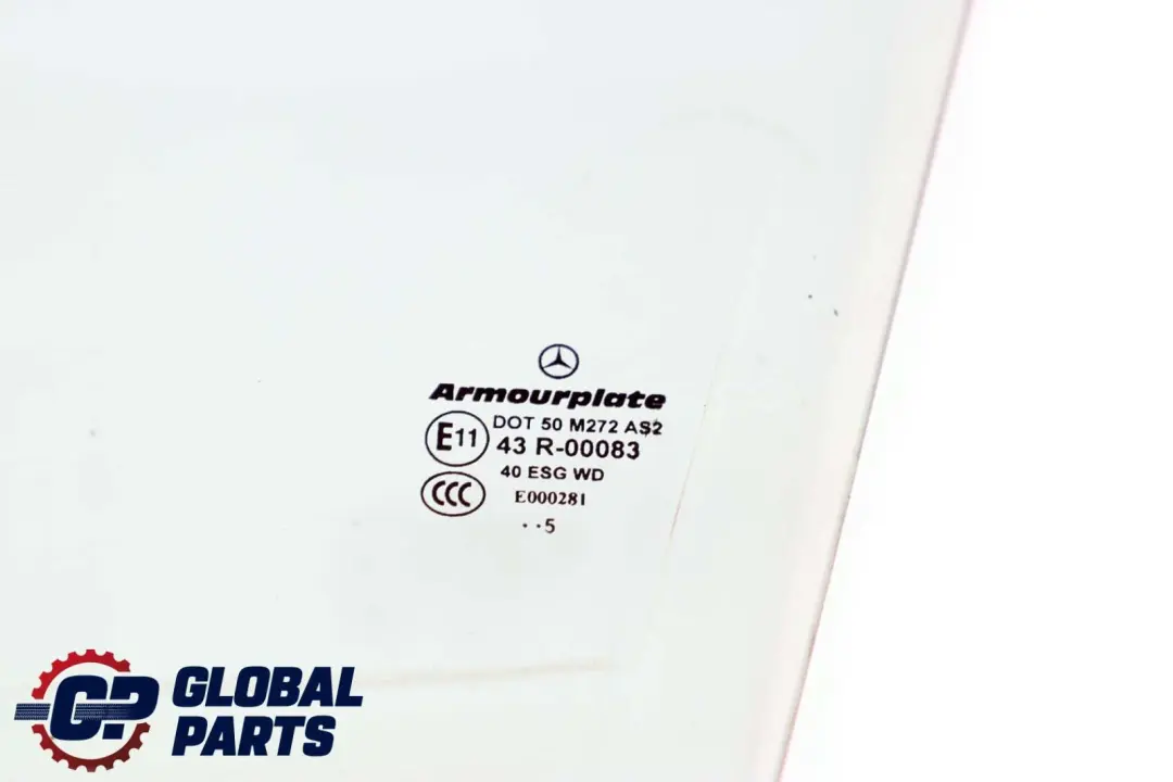 Mercedes W203 Door Window Glass Front Left N/S Green AS2 - SKU A2037250100 - Part number A2037250100