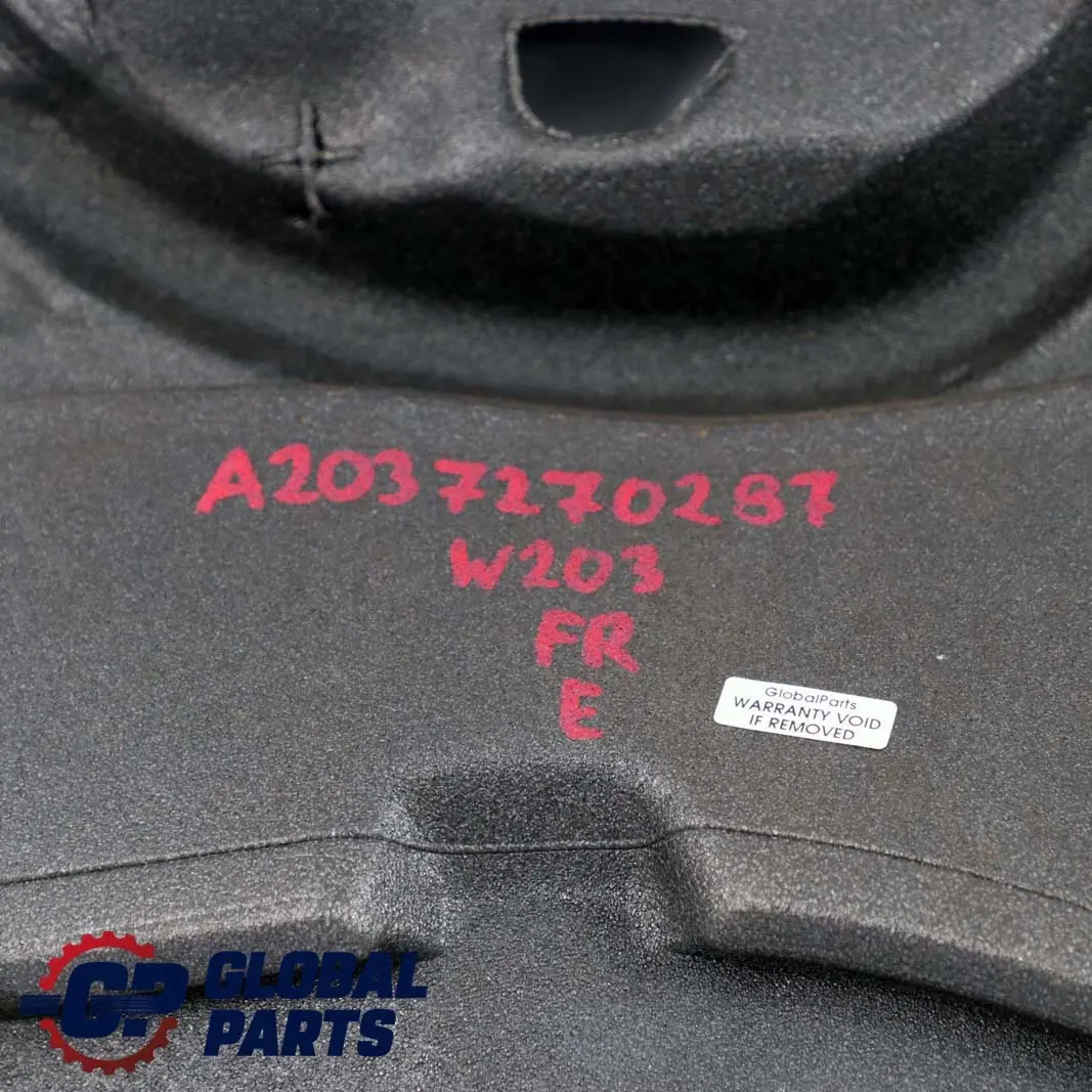  Mercedes-Benz C W203 Front Right O/S Interior Door Insulation Seal - SKU A2037270287 - Part number A2037270287