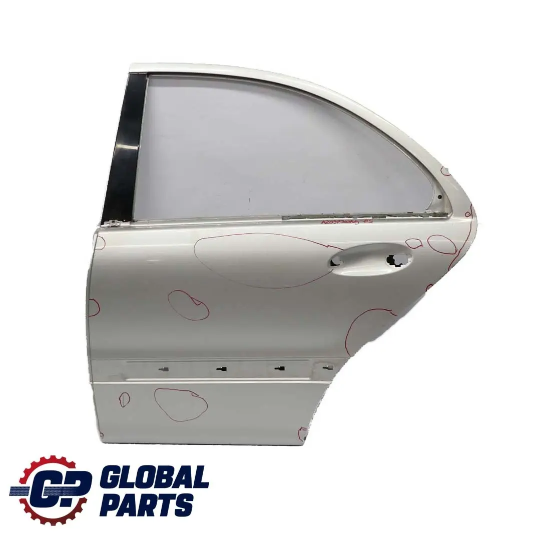 Mercedes Benz Classe C W203 Porta Posteriore SX Brillante Argento Metallizzato -