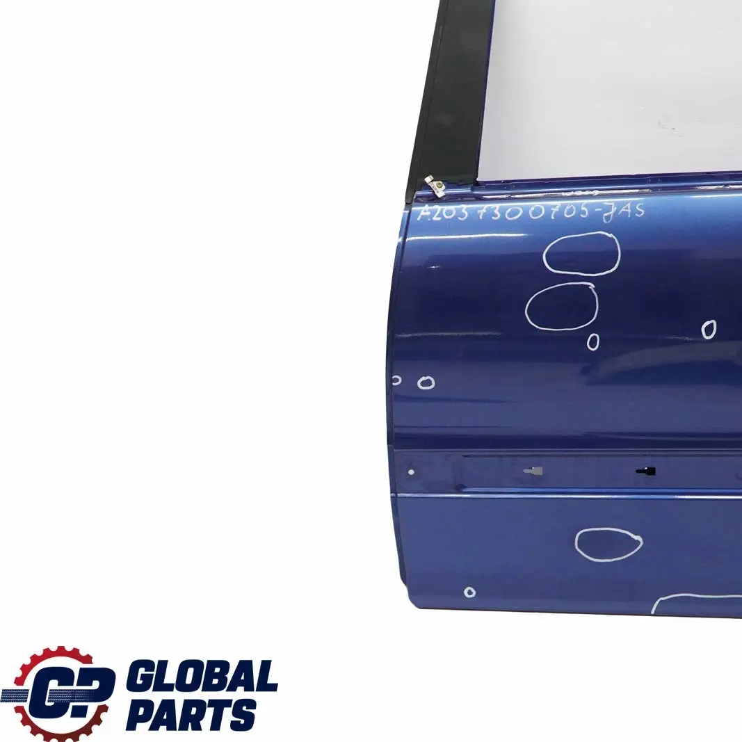  Mercedes-Benz C-Klasse W203 Tür Hinten Links Jaspisblau Blau Metallic - 345 - SKU A2037300705-JAS - Teilenummer A2037300705
