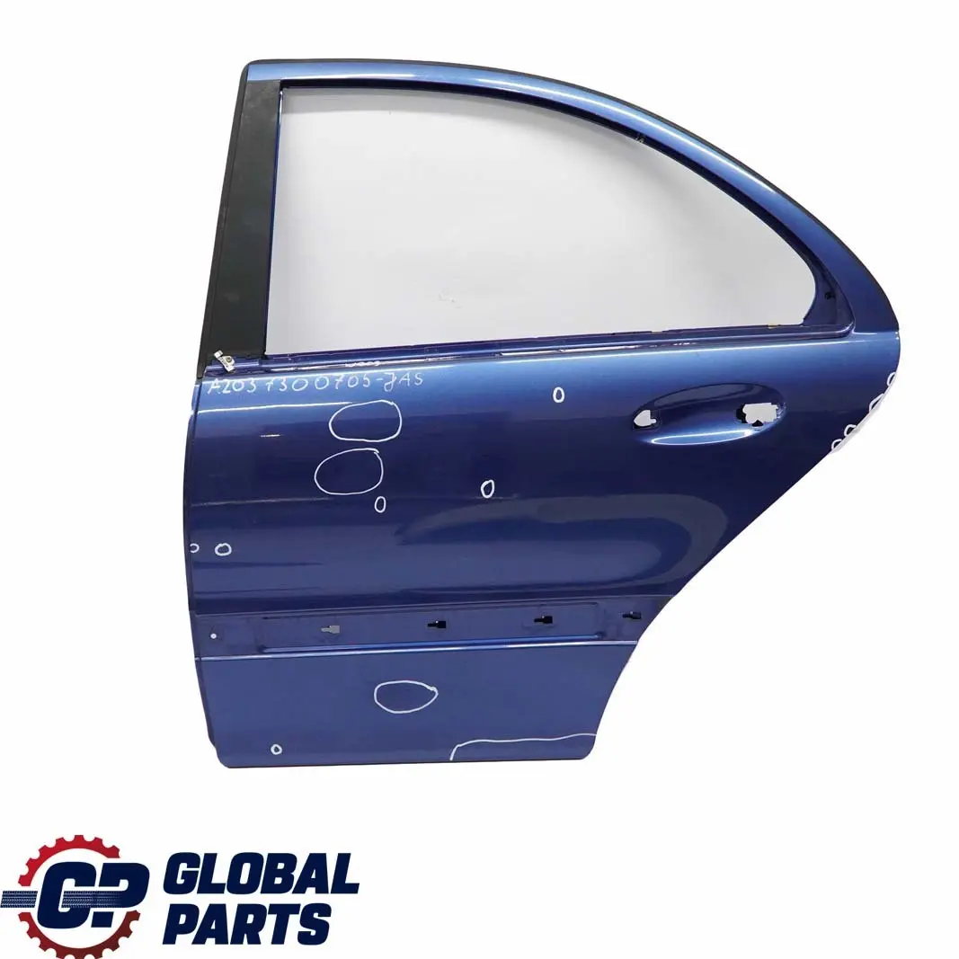  Mercedes-Benz C-Class W203 Door Rear Left N/S Jaspisblau Blue Metallic - 345 - SKU A2037300705-JAS - Part number A2037300705