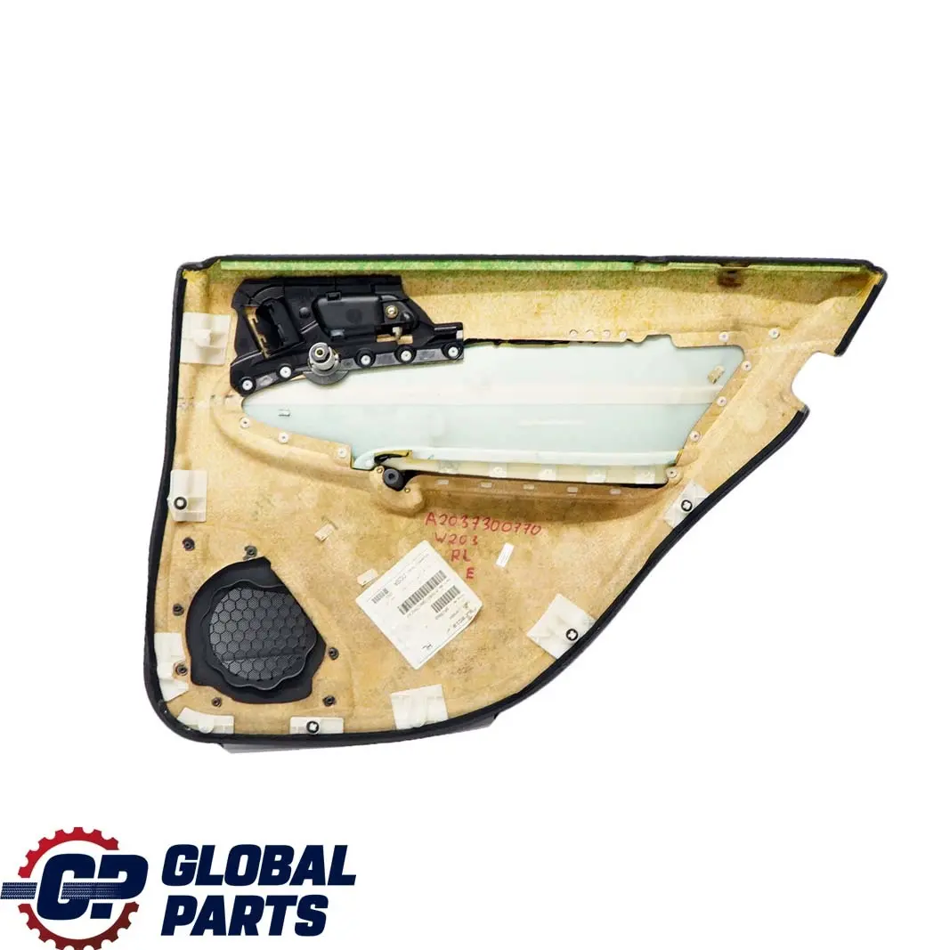 Mercedes-Benz C-Class W203 Rear Left N/S Door Card Trim Panel Cloth Anthracite to with Part number A2037300770 Mercedes-Benz C-Class W203 Rear Left N/S Door Card Trim Panel Cloth Anthracite - SKU A2037300770 - Part number A2037300770