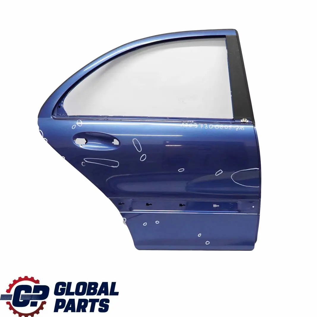 Mercedes-Benz C-Class W203 Door Rear Right O/S Jaspisblau Blue Metallic - 345 to with Part number A2037300805 Mercedes-Benz C-Class W203 Door Rear Right O/S Jaspisblau Blue Metallic - 345 - SKU A2037300805-JAS - Part number A2037300805