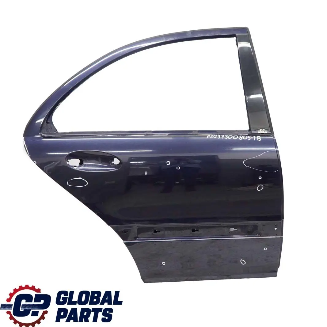 Mercedes-Benz C-Class W203 Door Rear Right O/S Tanzanite Blue Metallic - 359 to with Part number A2037300805 Mercedes-Benz C-Class W203 Door Rear Right O/S Tanzanite Blue Metallic - 359 - SKU A2037300805-TB - Part number A2037300805