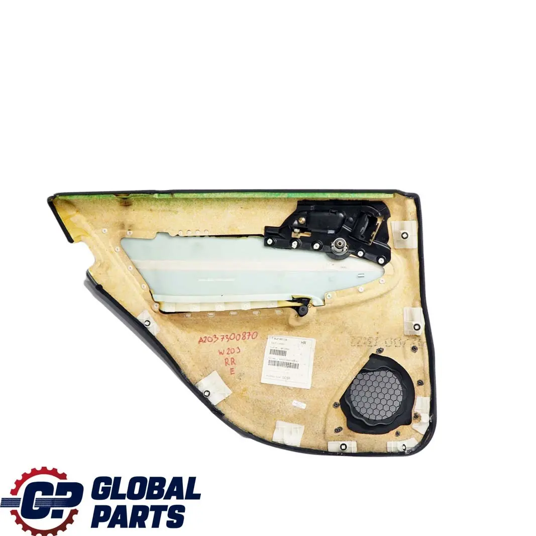  Mercedes-Benz C-Class W203 Rear Right O/S Door Card Trim Panel Cloth Anthracite - SKU A2037300870 - Part number A2037300870