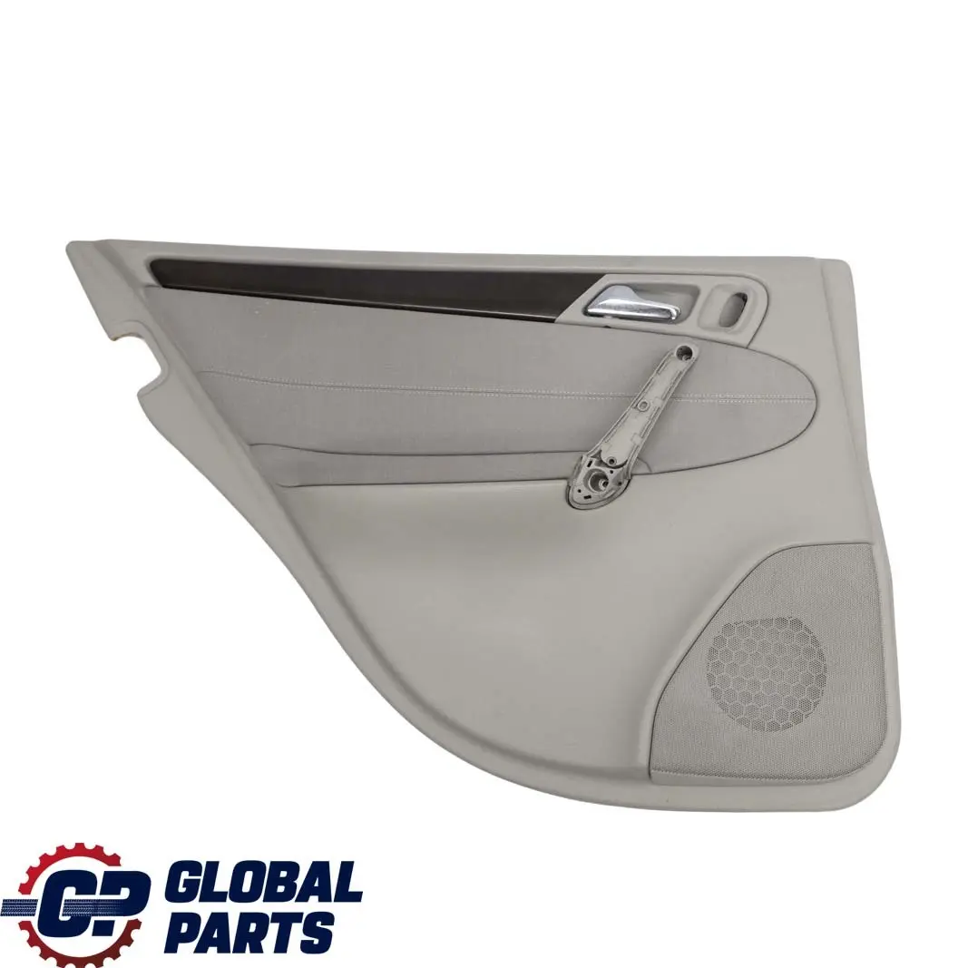 Mercedes W203 Pannello Scheda Porta Posteriore Sinistra In Tessuto Grigio Alpaca