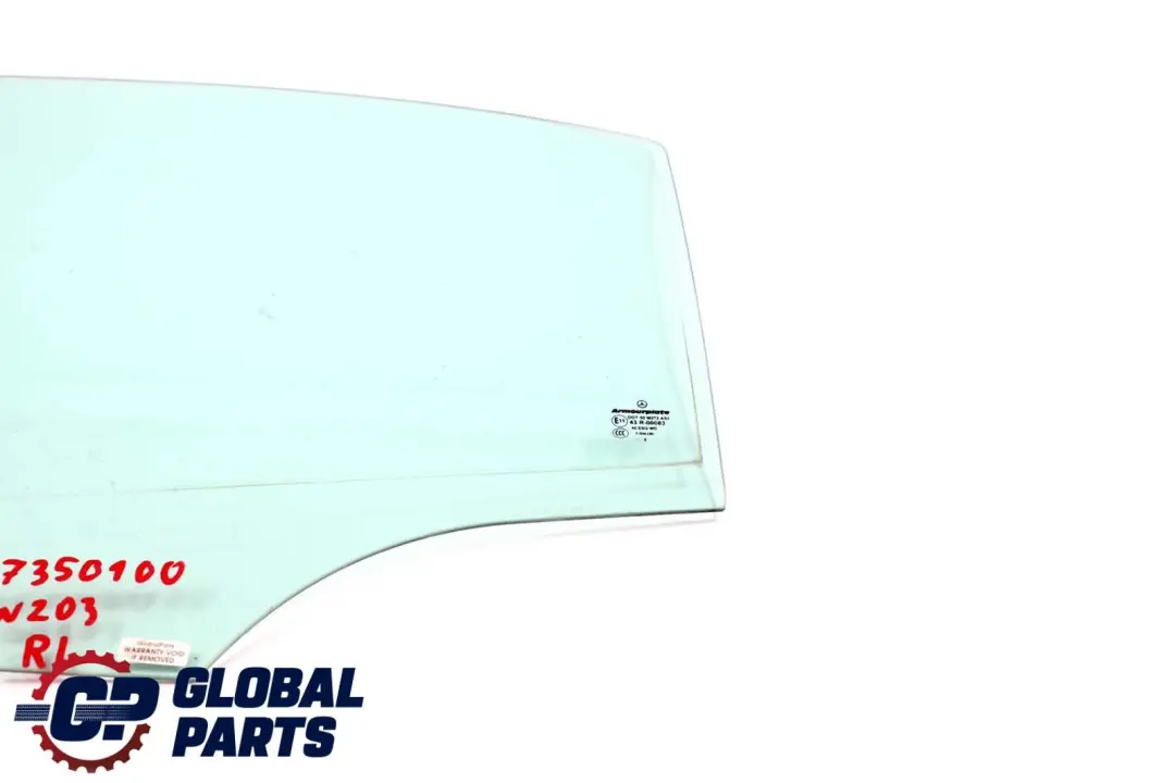 Mercedes-Benz C-Class W203 Rear Left N/S Window Glass Green AS2 to with Part number A2037350100 Mercedes-Benz C-Class W203 Rear Left N/S Window Glass Green AS2 - SKU A2037350100 - Part number A2037350100
