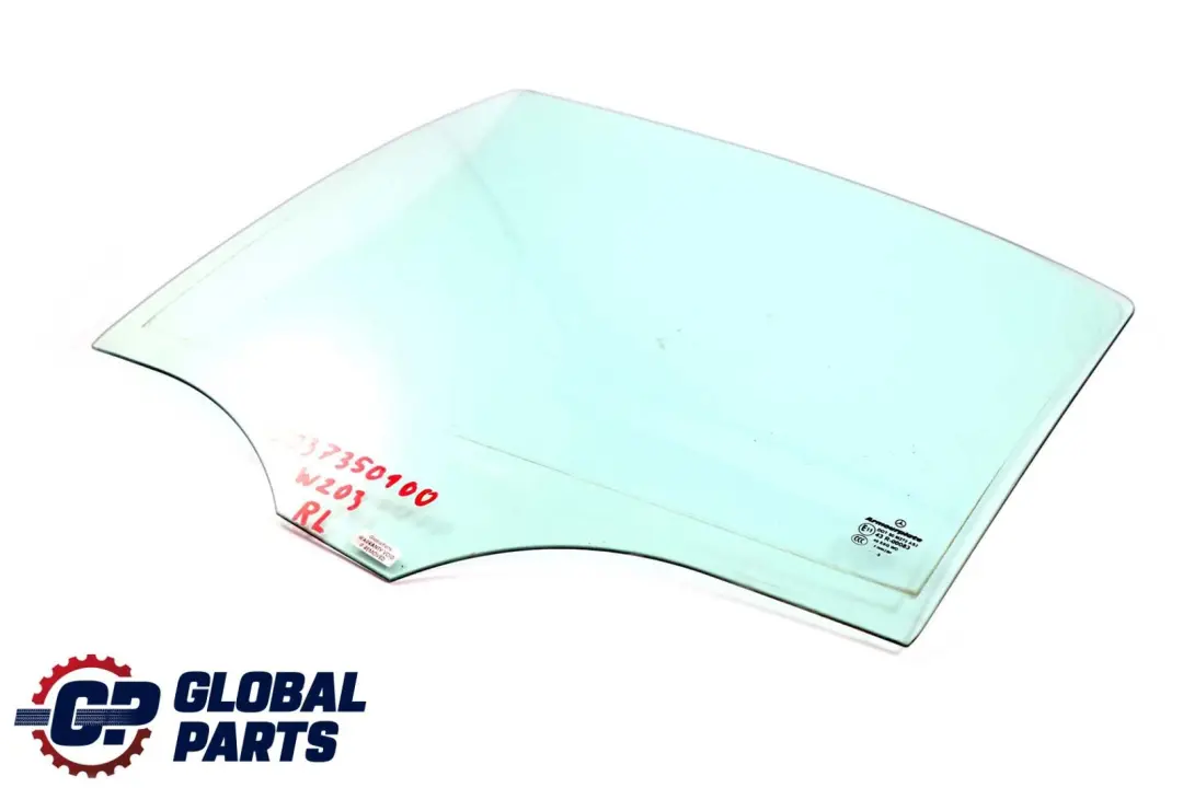 Mercedes-Benz C-Class W203 Rear Left N/S Window Glass Green AS2 to with Part number A2037350100 Mercedes-Benz C-Class W203 Rear Left N/S Window Glass Green AS2 - SKU A2037350100 - Part number A2037350100