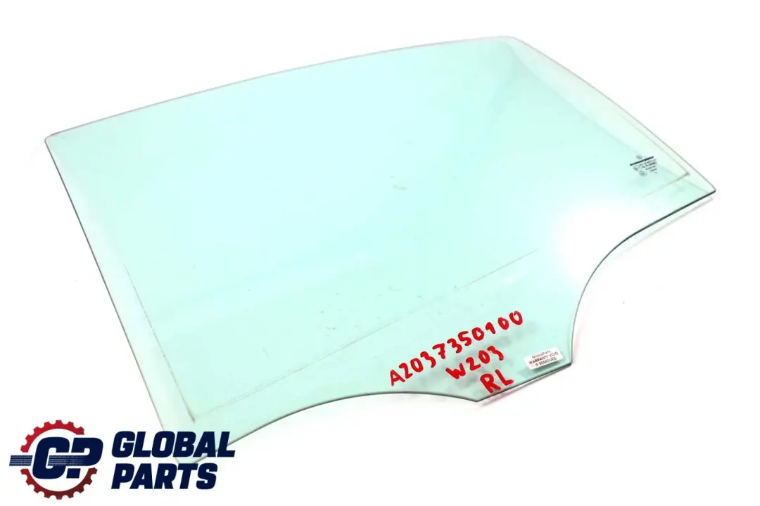  Mercedes-Benz C-Klasse W203 Hinten Links Blau Glas Scheibe AS2 - SKU A2037350100 - Teilenummer A2037350100