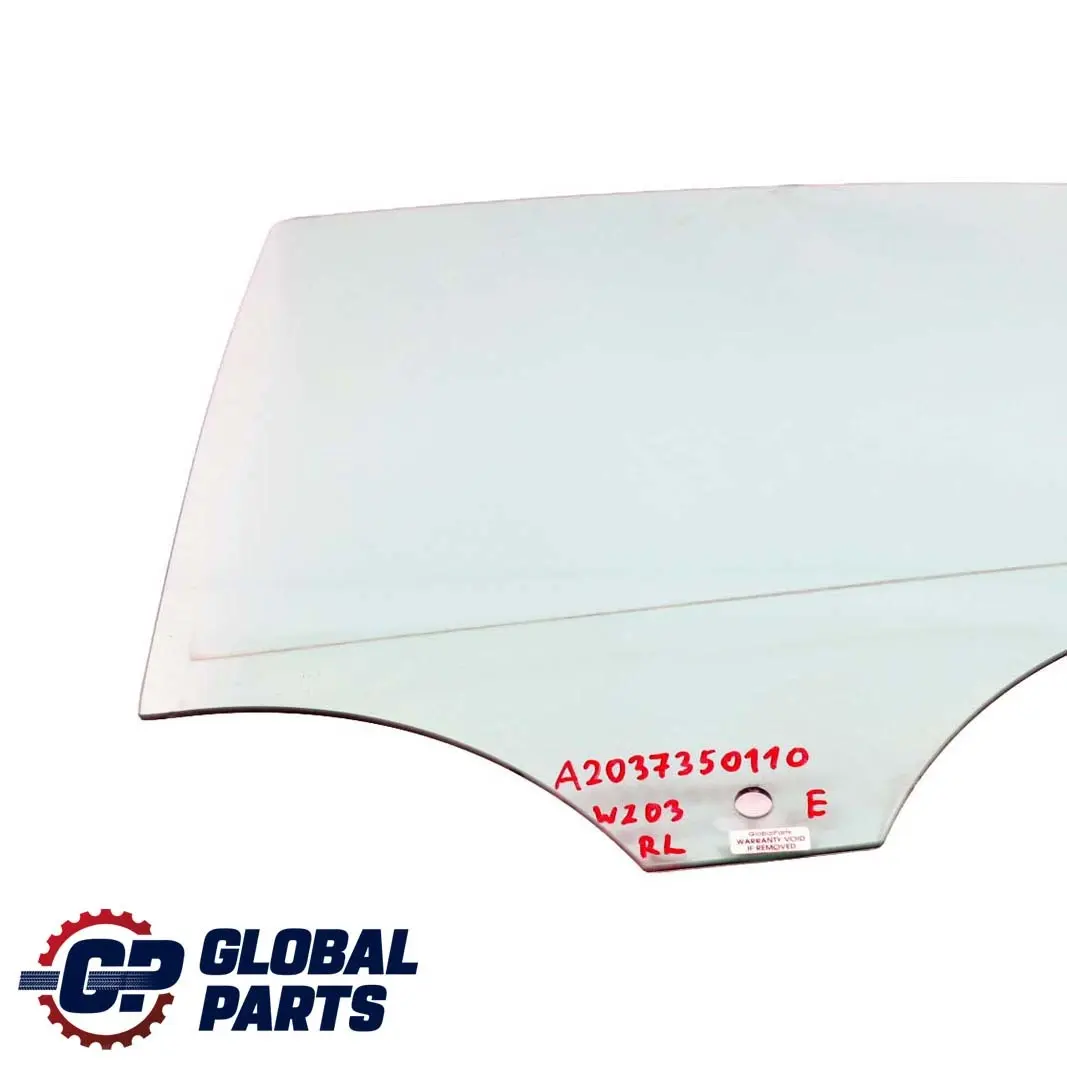  Mercedes-Benz C-Class W203 Rear Left N/S Window Glass Green AS2 - SKU A2037350110 - Part number A2037350110