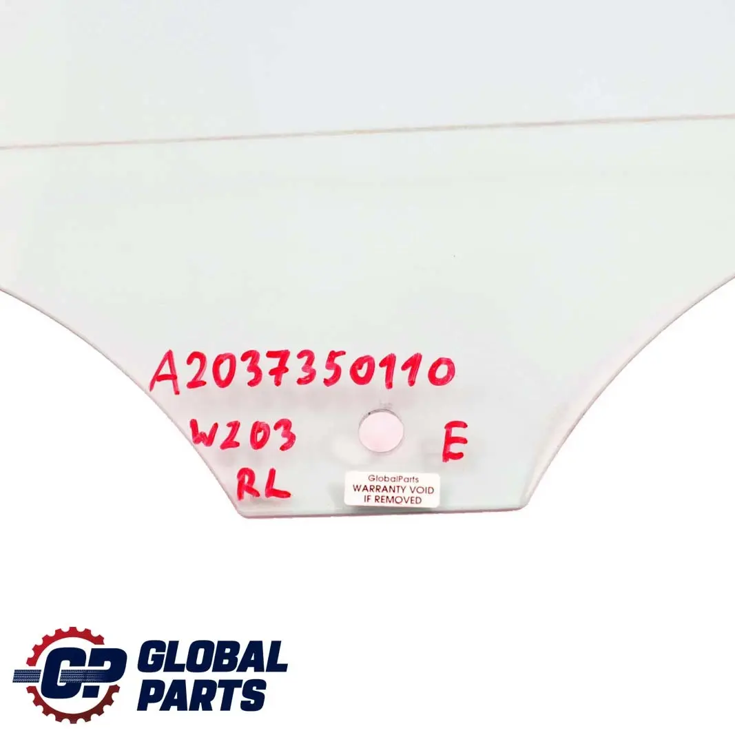  Mercedes-Benz C-Class W203 Rear Left N/S Window Glass Green AS2 - SKU A2037350110 - Part number A2037350110