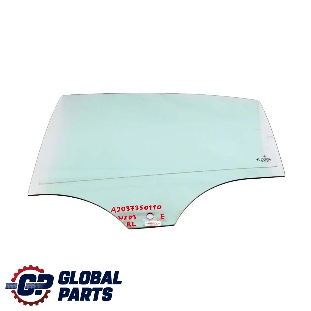  Mercedes-Benz C-Class W203 Rear Left N/S Window Glass Green AS2 - SKU A2037350110 - Part number A2037350110