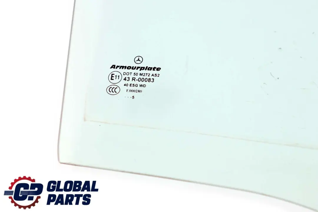 Right O/S Window Glass Green AS2 to Mercedes W203 Rear with Part number A2037350200 Mercedes W203 Rear Right O/S Window Glass Green AS2 - SKU A2037350200 - Part number A2037350200