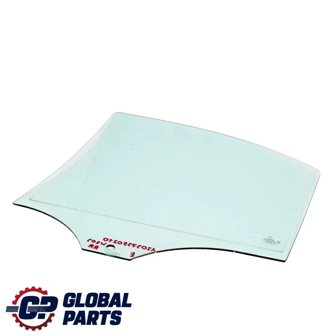 Mercedes-Benz C-Class W203 Rear Right O/S Window Glass Green AS2 to with Part number A2037350210 Mercedes-Benz C-Class W203 Rear Right O/S Window Glass Green AS2 - SKU A2037350210 - Part number A2037350210