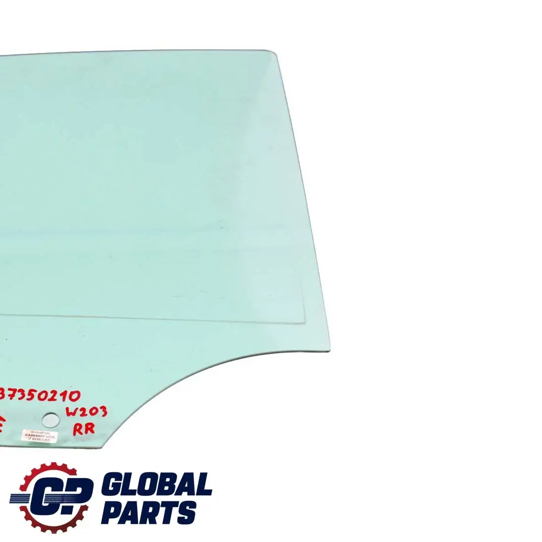 Mercedes-Benz C-Class W203 Rear Right O/S Window Glass Green AS2 to with Part number A2037350210 Mercedes-Benz C-Class W203 Rear Right O/S Window Glass Green AS2 - SKU A2037350210 - Part number A2037350210
