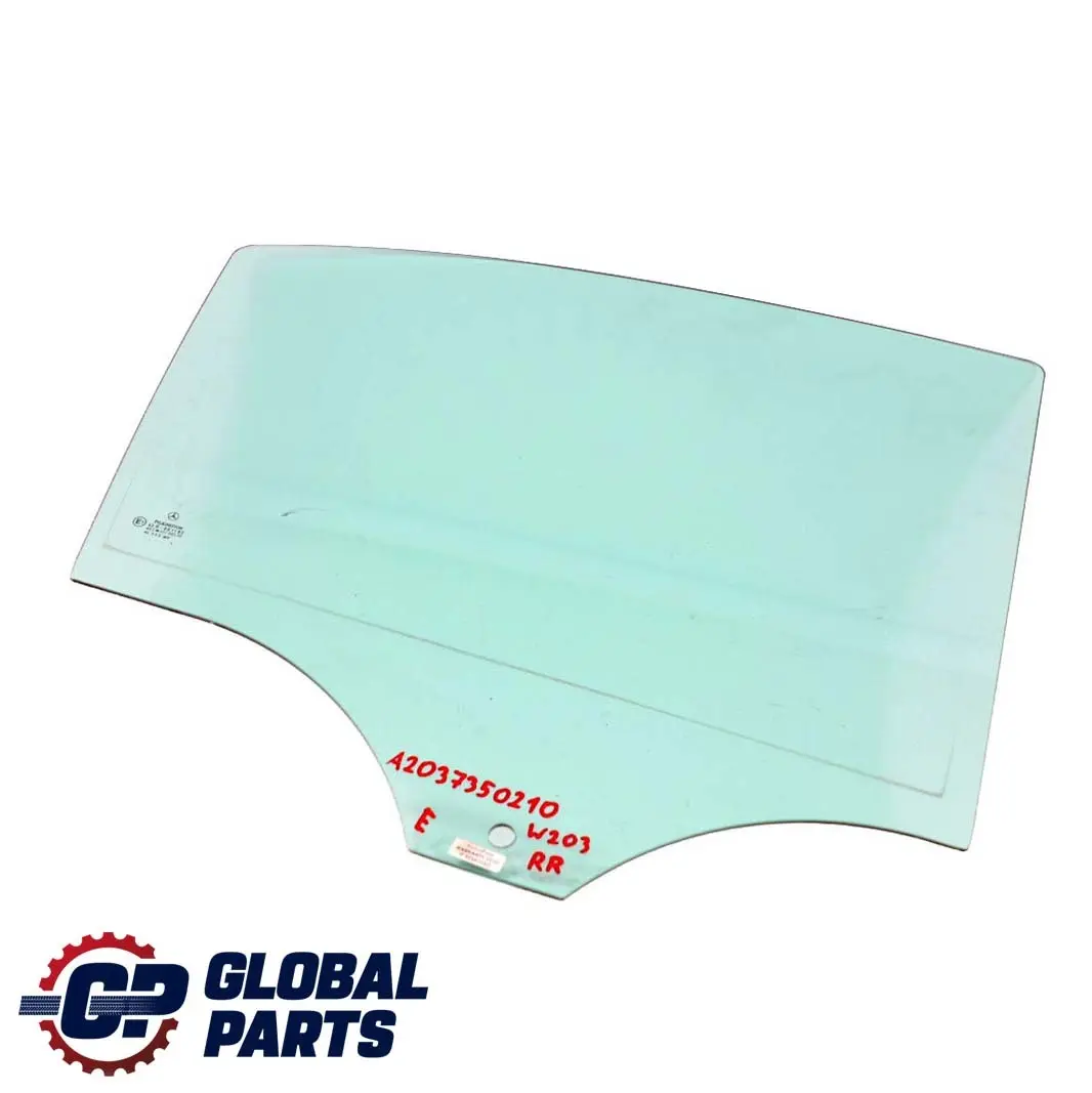 Mercedes-Benz Clase C W203 Cristal Trasero Derecho Verde AS2 para con número de pieza A2037350210 Mercedes-Benz Clase C W203 Cristal Trasero Derecho Verde AS2 - SKU A2037350210 - Número de pieza A2037350210