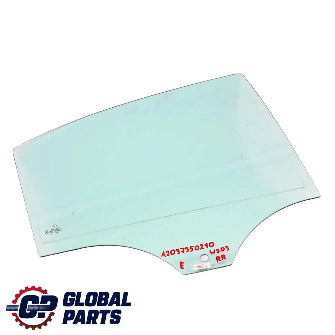  Mercedes-Benz Clase C W203 Cristal Trasero Derecho Verde AS2 - SKU A2037350210 - Número de pieza A2037350210