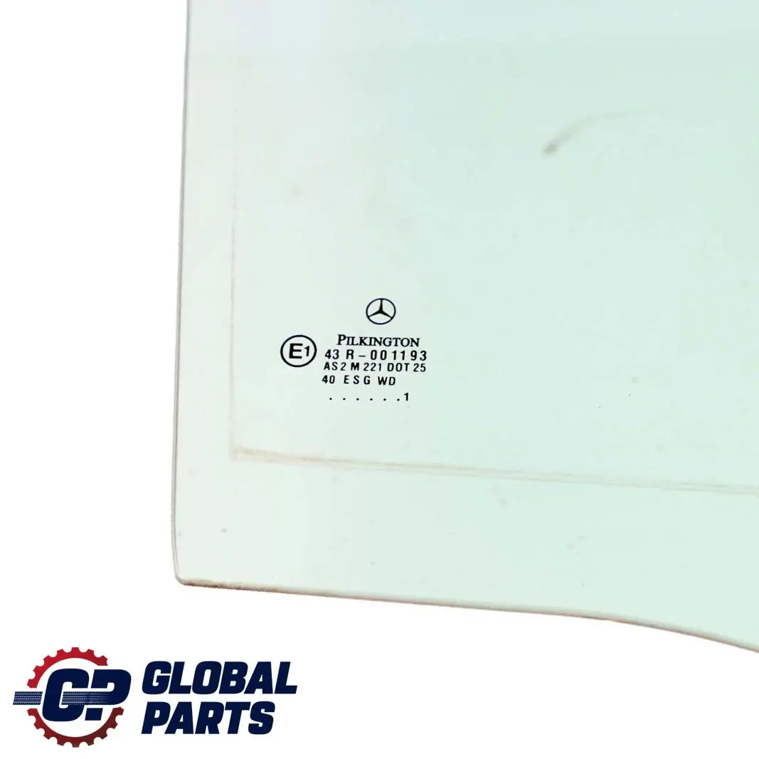 Mercedes-Benz C-Class W203 Rear Right O/S Window Glass Green AS2 to with Part number A2037350210 Mercedes-Benz C-Class W203 Rear Right O/S Window Glass Green AS2 - SKU A2037350210 - Part number A2037350210