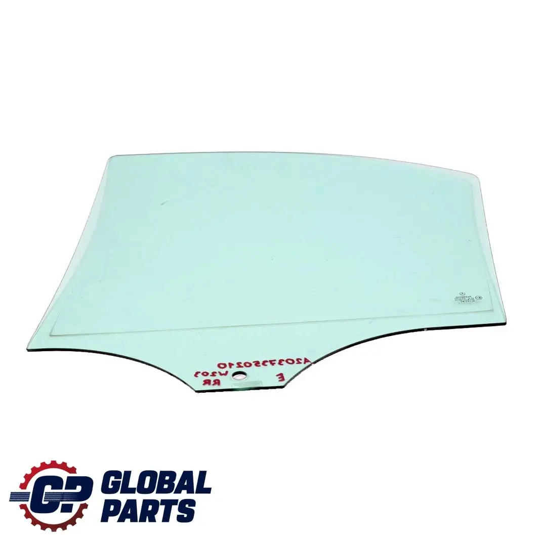 Mercedes-Benz C-Class W203 Rear Right O/S Window Glass Green AS2 to with Part number A2037350210 Mercedes-Benz C-Class W203 Rear Right O/S Window Glass Green AS2 - SKU A2037350210 - Part number A2037350210