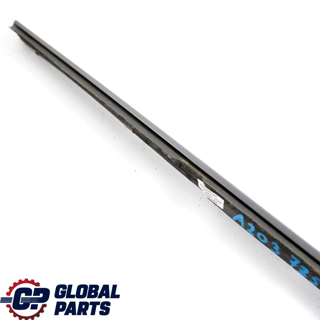 Left N/S Window Outer Trim Strip Moulding to Mercedes W203 Rear with Part number A2037350565 Mercedes W203 Rear Left N/S Window Outer Trim Strip Moulding - SKU A2037350565 - Part number A2037350565
