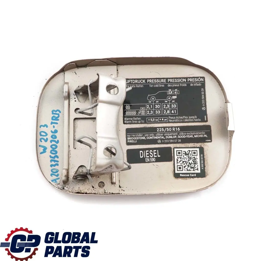  Mercedes-Benz C-Class W203 Fuel Flap Tank Cap Cover Travertine Beige 693 - SKU A2037500206-TRB - Part number A2037500206