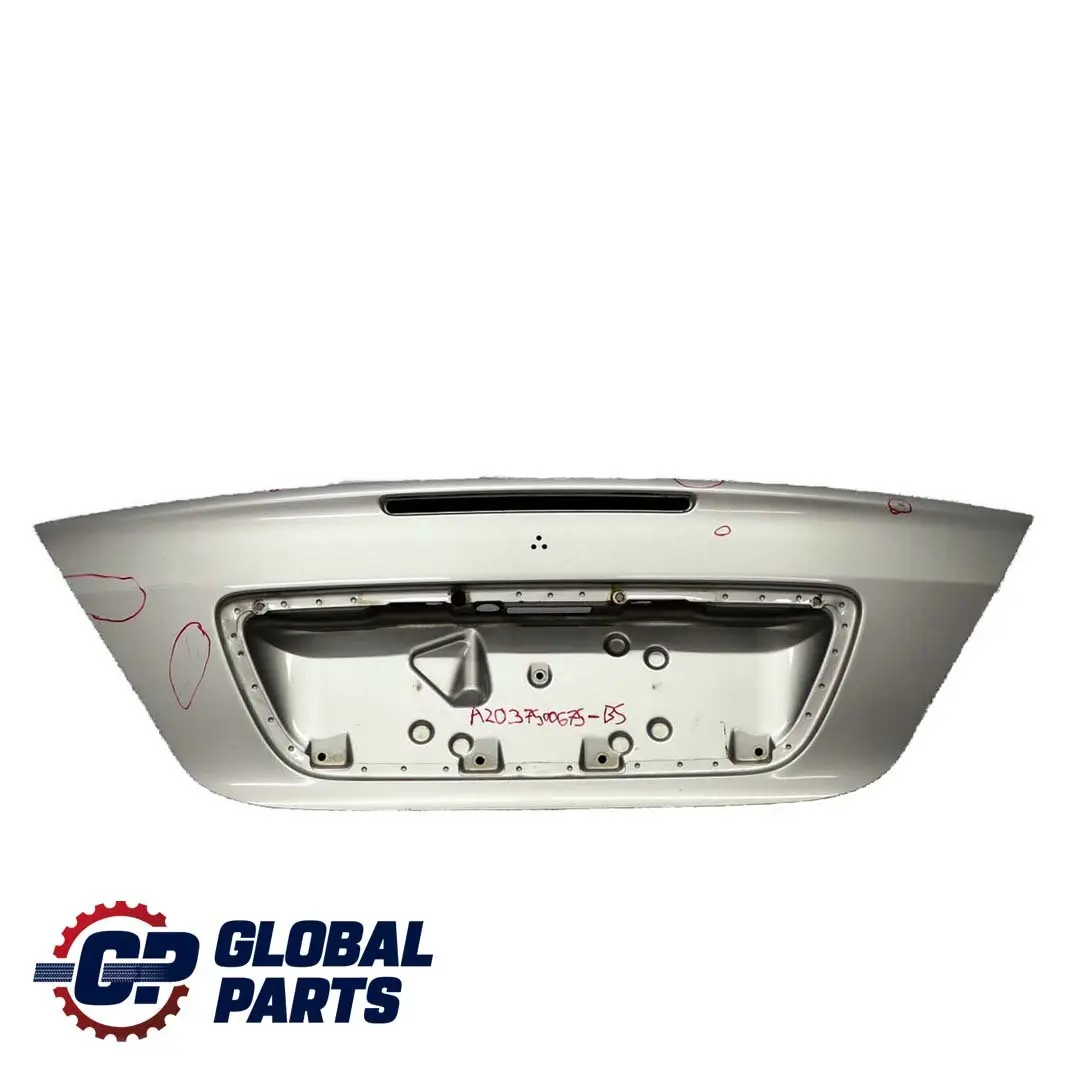 Mercedes-Benz C Class W203 Boot Trunk Lid Tailgate Brilliant Silver - 744 to with Part number A2037500675 Mercedes-Benz C Class W203 Boot Trunk Lid Tailgate Brilliant Silver - 744 - SKU A2037500675-BS - Part number A2037500675