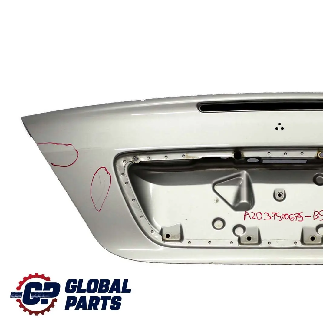 Mercedes-Benz C Class W203 Boot Trunk Lid Tailgate Brilliant Silver - 744 to with Part number A2037500675 Mercedes-Benz C Class W203 Boot Trunk Lid Tailgate Brilliant Silver - 744 - SKU A2037500675-BS - Part number A2037500675