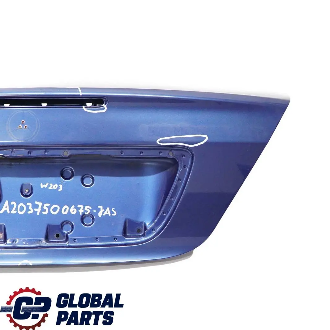 Mercedes-Benz C-Class W203 Boot Trunk Lid Tailgate Jaspisblau Blue - 345 to with Part number A2037500675 Mercedes-Benz C-Class W203 Boot Trunk Lid Tailgate Jaspisblau Blue - 345 - SKU A2037500675-JAS - Part number A2037500675