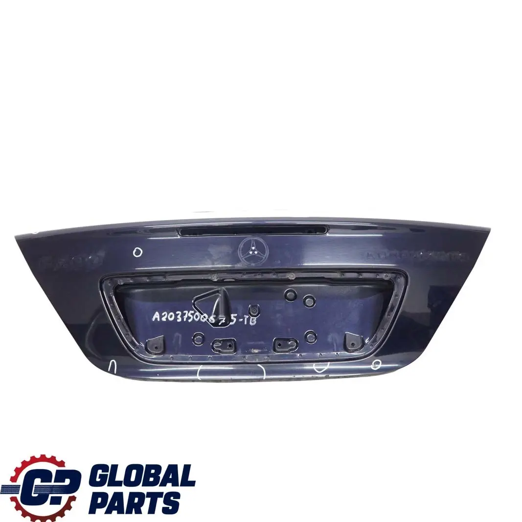 Mercedes-Benz C W203 Boot Trunk Lid Tailgate Tanzanite Blue Metallic - 359 to with Part number A2037500675 Mercedes-Benz C W203 Boot Trunk Lid Tailgate Tanzanite Blue Metallic - 359 - SKU A2037500675-TB - Part number A2037500675