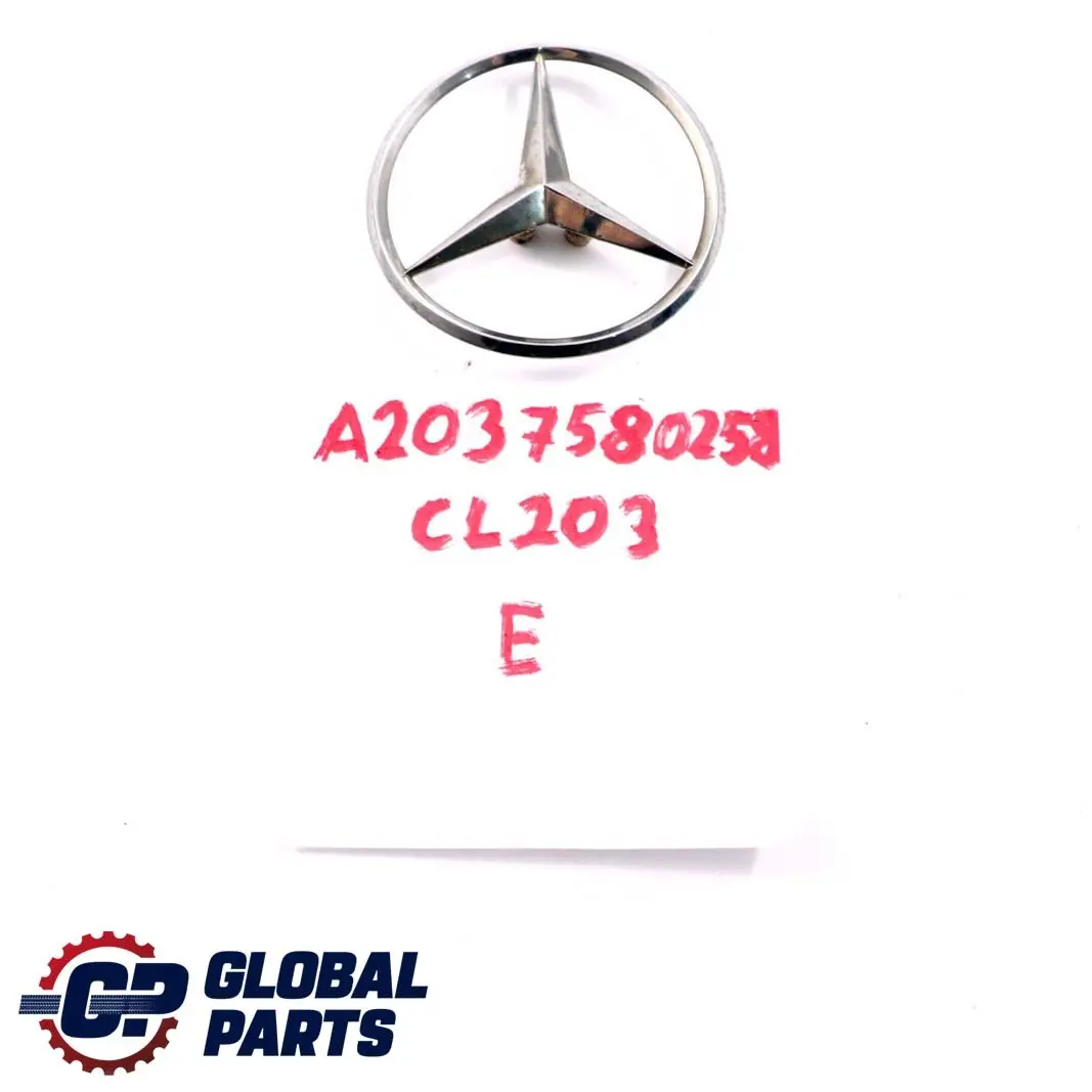  Mercedes-Benz CLC-Klasse CL203 Hinten Kofferraum Emblem Logo - SKU A2037580258 - Teilenummer A2037580258