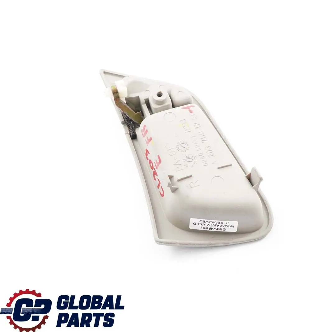Maniglia porta interna anteriore destra cromata per Mercedes CL203 con numero di parte A2037601261 Mercedes CL203 Maniglia porta interna anteriore destra cromata - SKU A2037601261-1 - Numero di parte A2037601261