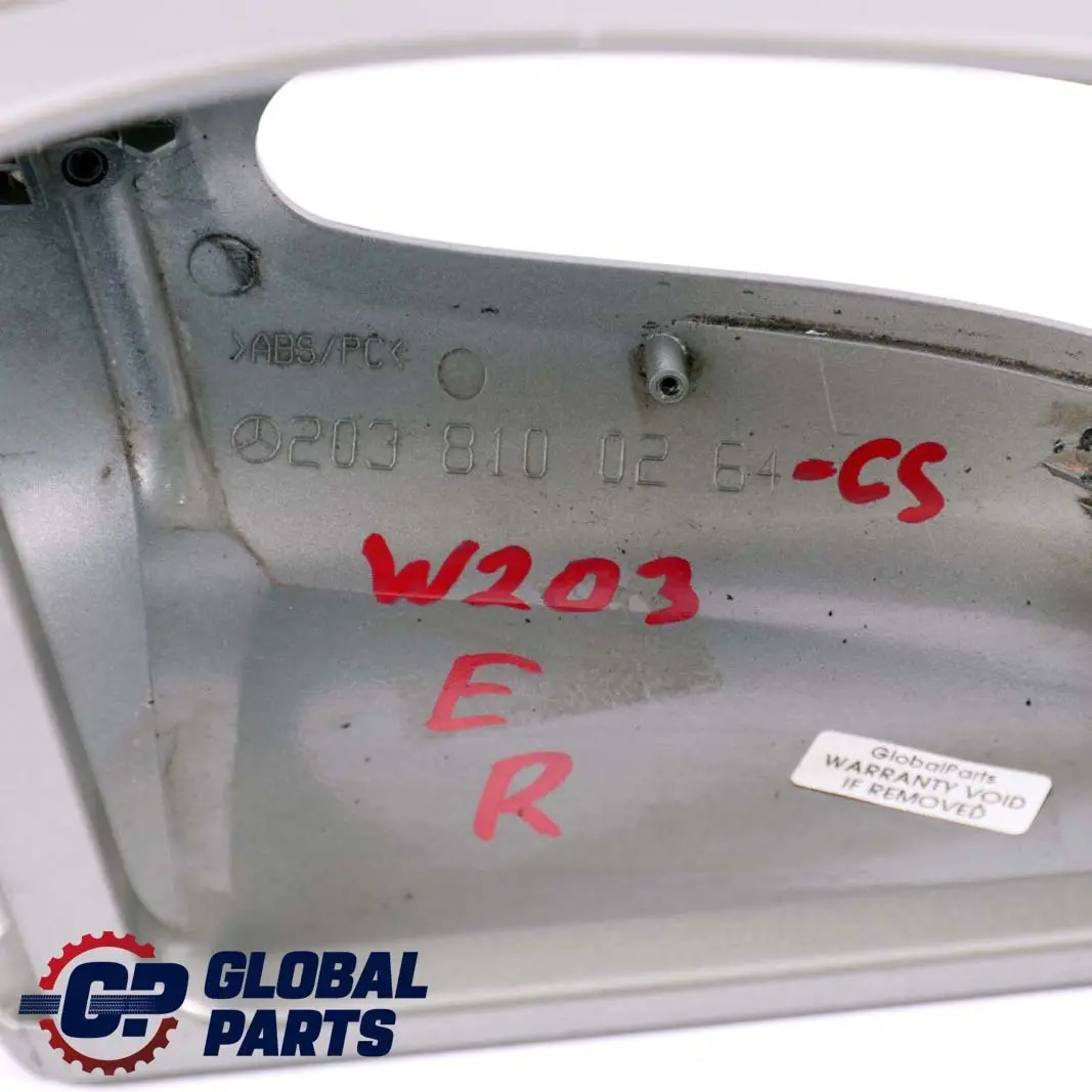 Mercedes-Benz C W203 Right Cover Cap Wing Mirror Cubanite Silver - SKU A2038100264-CS - Part number A2038100264