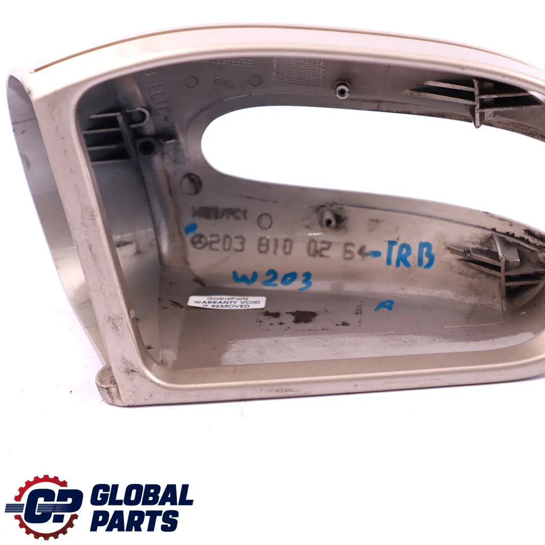 Mercedes-Benz C W203 Right Cover Cap Wing Mirror Travertine Beige to with Part number A2038100264 Mercedes-Benz C W203 Right Cover Cap Wing Mirror Travertine Beige - SKU A2038100264-TRB - Part number A2038100264