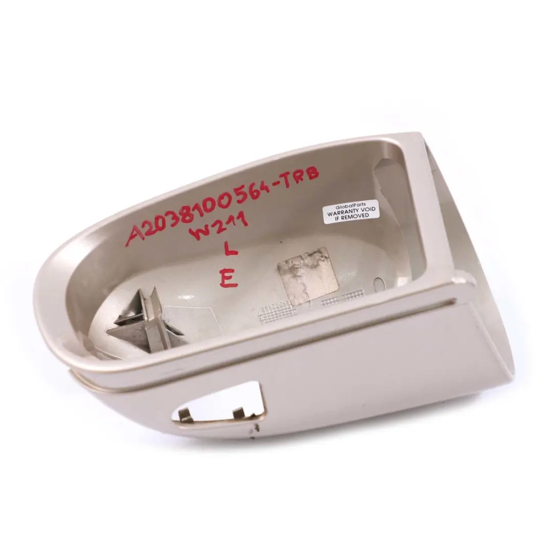 Tapa Espejo Retrovisor Izquierdo Travertine Beige para Mercedes E W211 con número de pieza A2038100564 Mercedes E W211 Tapa Espejo Retrovisor Izquierdo Travertine Beige - SKU A2038100564-TRB - Número de pieza A2038100564