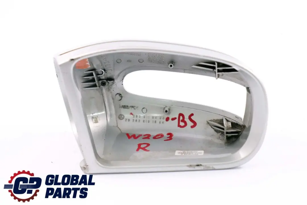 Mercedes C W203 Right Cover Wing Mirror Housing Brilliant Silver - SKU A2038110460-BS - Part number A2038110460