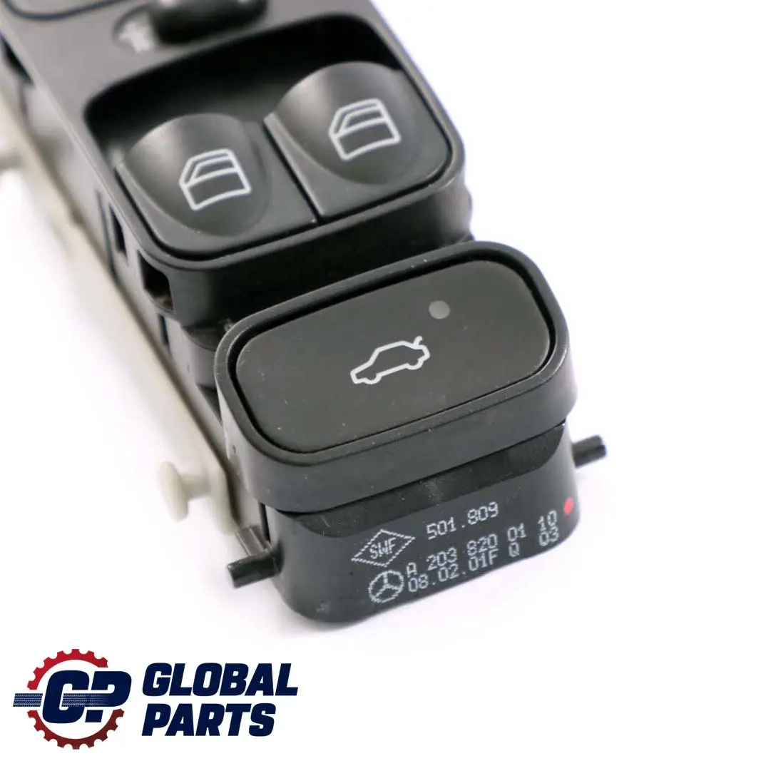 Mercedes-Benz C W203 Schalter Fensterheberschalter Fensterheber für  mit Teilenummer A2038200110  Mercedes-Benz C W203 Schalter Fensterheberschalter Fensterheber - SKU A2038200110 - Teilenummer A2038200110