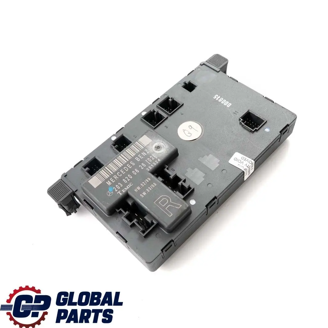 Mercedes-Benz C-Class W203 Front Right Door O/S Control Module to with Part number A2038200626 Mercedes-Benz C-Class W203 Front Right Door O/S Control Module - SKU A2038200626 - Part number A2038200626